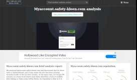 
							         Myaccount Safety Kleen. Safety-Kleen | Customer Portal								  
							    
