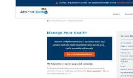 
							         MyAdventistHealth Patient Portal - Adventist Health								  
							    