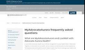 
							         MyAdvocateAurora | FAQs | Advocate Aurora Health								  
							    