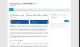 
							         Myaicampus - AI Portal Login - AI student portal								  
							    