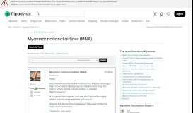 
							         Myanmar national airlines (MNA) - Myanmar Forum - TripAdvisor								  
							    