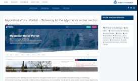 
							         Myanmar Water Portal - Gateway to the Myanmar ... - The Water Agency								  
							    