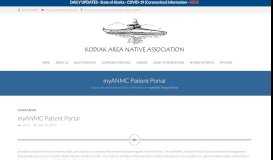 
							         myANMC Patient Portal - Kodiak Area Native Association								  
							    