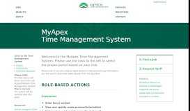
							         MyApex Time Management System | Apex Life Sciences								  
							    