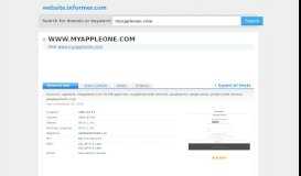 
							         myappleone.com at Website Informer. Visit Myappleone.								  
							    