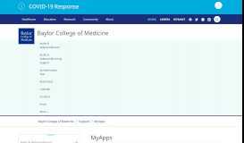 
							         MyApps | Baylor College of Medicine | Houston, Texas								  
							    