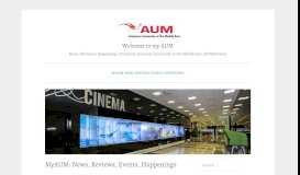 
							         MyAUM: News, Reviews, Events, Happenings – Welcome to my AUM								  
							    
