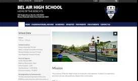 
							         myBAHS – The online home of Bel Air High School								  
							    