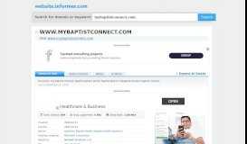 
							         mybaptistconnect.com at Website Informer. Visit ...								  
							    