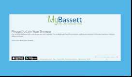 
							         MyBassett Health Connection - Login Page								  
							    