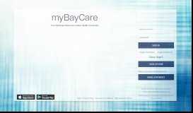 
							         myBayCare - Login Page - BayCare Clinic								  
							    