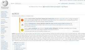 
							         myBCA - Wikipedia bahasa Indonesia, ensiklopedia bebas								  
							    