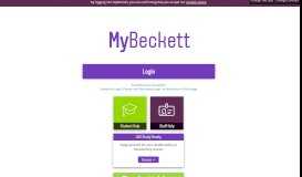 
							         MyBeckett - Leeds Beckett University								  
							    