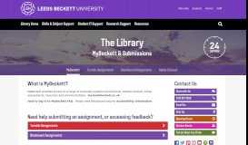 
							         MyBeckett - MyBeckett & Submissions - The Library at Leeds ...								  
							    