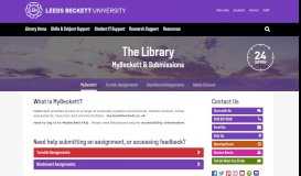 
							         MyBeckett - MyBeckett - The Library at Leeds Beckett University								  
							    