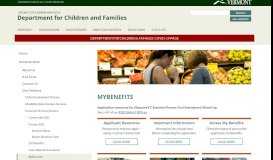 
							         MyBenefits | Department for Children and Families - Vermont ...								  
							    