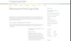 
							         Mybestwestern Portal Login Guide - Employee Login Guides								  
							    