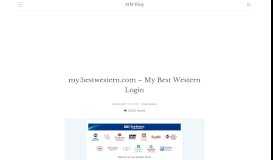 
							         my.bestwestern.com - My Best Western Login - AIM Blog								  
							    