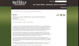 
							         “MyBeverly” App and Web Portal To Residents - City of Beverly								  
							    