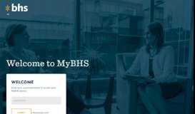 
							         MyBHS | Your portal for all your program information								  
							    