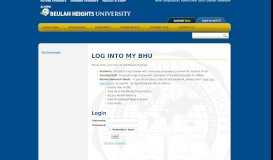 
							         myBHU - Login - Application Status - Beulah Heights University								  
							    