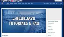 
							         MyBlueJays Tutorials & FAQs | Toronto Blue Jays - MLB.com								  
							    