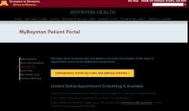 
							         MyBoynton Patient Portal | Boynton Health								  
							    