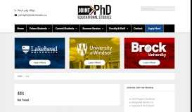 
							         Mybrocku.ca User Account | Joint PhD in Educational Studies								  
							    