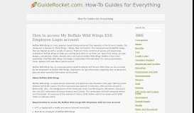 
							         MyBuffaloWildWings.com - Access Buffalo Wild Wings ESS Employee ...								  
							    