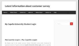 
							         MyCapella Student Portal- My Capella University Login								  
							    