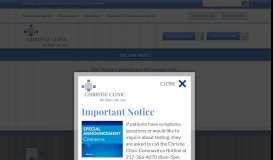 
							         MyCare Notice | Christie Clinic								  
							    