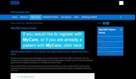 
							         MyCARE Patient Portal - Milton Keynes University Hospital								  
							    