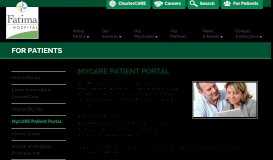 
							         MyCARE Patient Portal - Our Lady of Fatima Hospital, a CharterCARE ...								  
							    