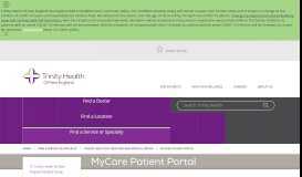 
							         MyCare Personal Health Record | Waterbury - Saint Mary's Hospital								  
							    