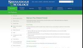 
							         MyCare Plus (Patient Portal) - Shenandoah Oncology								  
							    