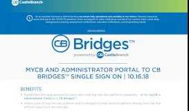 
							         myCB and Administrator Portal to CB Bridges™ Single Sign On								  
							    