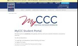 
							         MyCCC Portal - Camden County College								  
							    