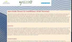 
							         myccLink Terms and Conditions - Full Version								  
							    