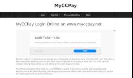 
							         MyCCPay – Login Online www.myccpay.com | Official Portal								  
							    