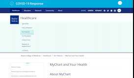 
							         MyChart and Your Health | Healthcare | Baylor College of Medicine ...								  
							    
