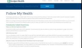 
							         MyChart FAQ / Juniper Health								  
							    
