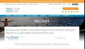 
							         MyChart - Hawaii Pacific Health								  
							    