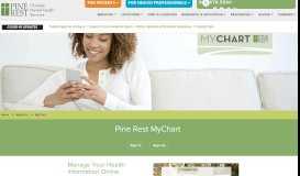 
							         MyChart Information | Pine Rest Christian Mental Health Services								  
							    
