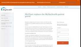 
							         MyChart replaces the MyBayhealth patient portal - Bayhealth								  
							    