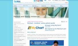 
							         MyChart - SickKids' online patient portal								  
							    