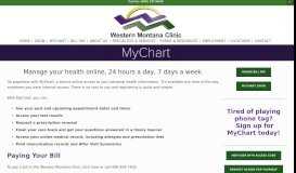 
							         MyChart — Western Montana Clinic - (406) 721-5600								  
							    