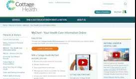 
							         MyChart - Your Health Care Information Online - Cottage Health								  
							    
