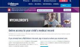 
							         MyChildren's Access | Children's Minnesota								  
							    