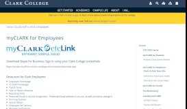 
							         myCLARK for Employees - Clark College								  
							    