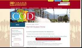 
							         MyCOD - College of the Desert								  
							    